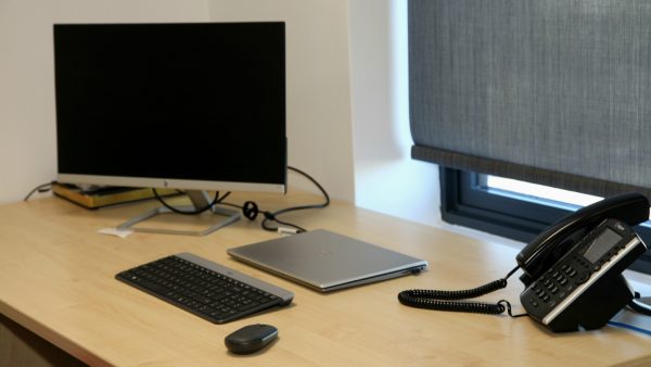 clean office desk monitor phone princes risborough